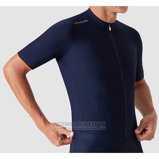 2019 Fahrradbekleidung La Passione Blau Wei Trikot Kurzarm und Tragerhose - zum Schließen ins Bild klicken